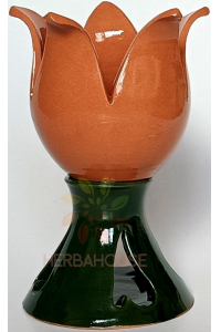 Obrázek pro Keramická aromalampa tulipan - cihlová (1ks)