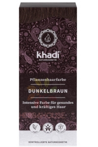 Khadi rostlinná barva na vlasy - tmavohnědá (100g) Obrázek pro Khadi rostlinná barva na vlasy - tmavohnědá (100g)