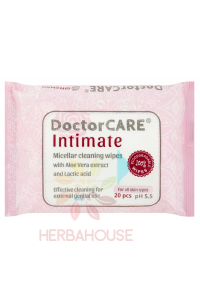 DoctorCare Intimate vlhčené utěrky pro intimní hygienu s extraktem z Aloe Vera a kyselinou mléčnou (20ks) Obrázek pro DoctorCare Intimate vlhčené utěrky pro intimní hygienu s extraktem z Aloe Vera a kyselinou mléčnou (20ks)