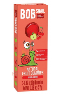 Bob Snail Gummies Ovocné gumové bonbóny bez přidaného cukru - jablko, třešeň (27g) Obrázek pro Bob Snail Gummies Ovocné gumové bonbóny bez přidaného cukru - jablko, třešeň (27g)