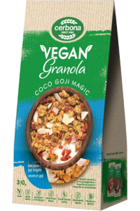 Cerbona Vegan Granola s kokosem a goji bez přidaného cukru (300g) Obrázek pro Cerbona Vegan Granola s kokosem a goji bez přidaného cukru (300g)