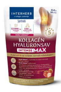 Interherb Intense MAX Kolagenový prášek s kyselinou hyaluronovou se sladidlem - jahodový koktejl (346g) Obrázek pro Interherb Intense MAX Kolagenový prášek s kyselinou hyaluronovou se sladidlem - jahodový koktejl (346g)