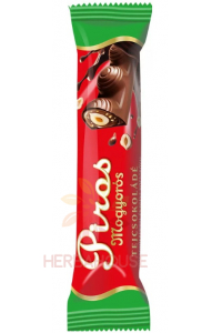 Piros Mogyorós Mléčná čokoláda s oříškovým krémem a celými oříšky (35g) Obrázek pro Piros Mogyorós Mléčná čokoláda s oříškovým krémem a celými oříšky (35g)