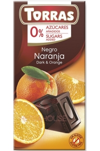 Torras Bezlepková hořká čokoláda s pomerančem bez přidaného cukru (75g) Obrázek pro Torras Bezlepková hořká čokoláda s pomerančem bez přidaného cukru (75g)