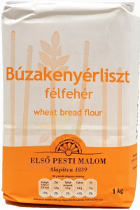 Első Pesti Malom Pšeničná mouka chlebová polosvětlá (1000g) Obrázek pro Első Pesti Malom Pšeničná mouka chlebová polosvětlá (1000g)
