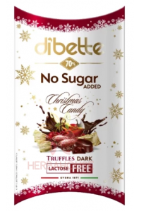 Diabette Salonky máčené v hořké čokoládě plněné krémem truffle a višní v alkoholu se sladidlem (220g) Obrázek pro Diabette Salonky máčené v hořké čokoládě plněné krémem truffle a višní v alkoholu se sladidlem (220g)