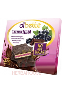 Diabette Oplatky plněné krémem z černého rybízu máčené v hořké čokoládě s erythritolom a Stevieho (96g) Obrázek pro Diabette Oplatky plněné krémem z černého rybízu máčené v hořké čokoládě s erythritolom a Stevieho (96g)