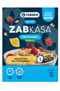 Cornexi Proteinová ovesná kaše malinově citronová bez cukru se sladidlem (50g) Obrázek pro Cornexi Proteinová ovesná kaše malinově citronová bez cukru se sladidlem (50g)
