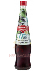 Mautner Markhof Sirup s příchutí černého rybízu a citronu se sladidly (700ml) Obrázek pro Mautner Markhof Sirup s příchutí černého rybízu a citronu se sladidly (700ml)